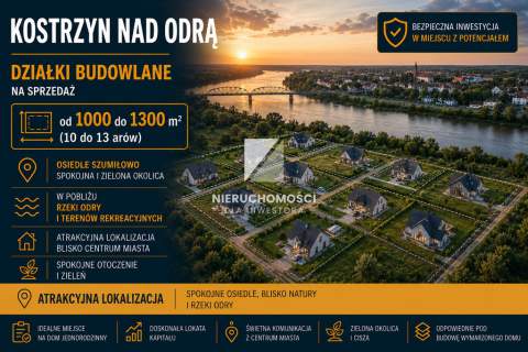 Kostrzyn, os. Szumiłowo działki budowlane 10 13 ar