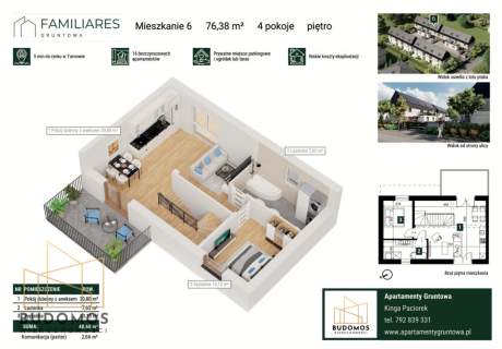 Apartamenty Gruntowa - dwupoziomowe mieszkanie.