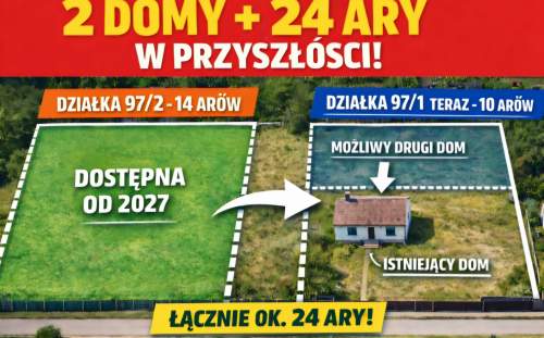 Sprzedam działkę budowlaną 10,5ara z potencjałem inwestycyjn