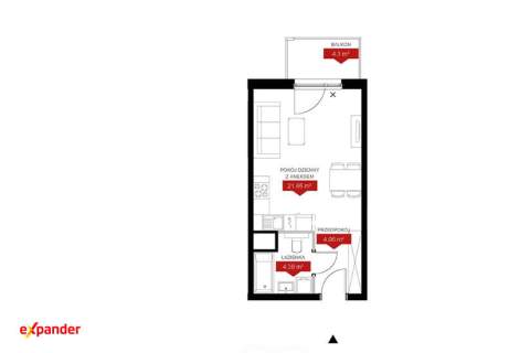 Kawalerka 30 m balkon