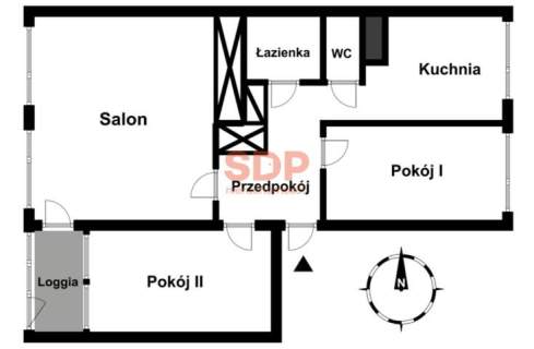 3-pokojowe mieszkanie z osobną kuchnią i loggią