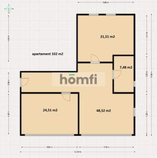 Lokal biurowo-mieszkalny 102m2 w centrum