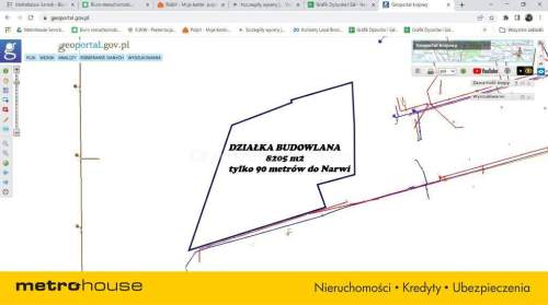 Działka budowlana 8205m2 nad Zalewem Zeg - Narwią