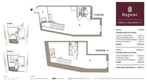 LOKAL USŁUGOWY - UL. DAJWÓR - 141,98 M2