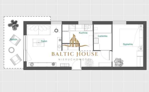 2 Pokoje Osobna Kuchnia Duży balkon Gdynia Obłuże