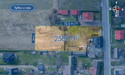 Działka w spokojnej okolicy Mstowa
