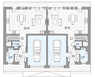 Budynek dwulokalowy 113,5 m2 Malkowo