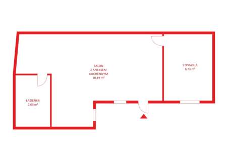  pokojowe mieszkanie 29,60m2 - Okole 