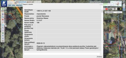 działka leśna 1392m2, Warszawa Radość