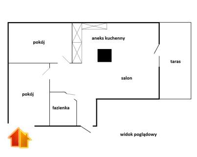 Kielanówka - mieszkanie 51,85 m taras