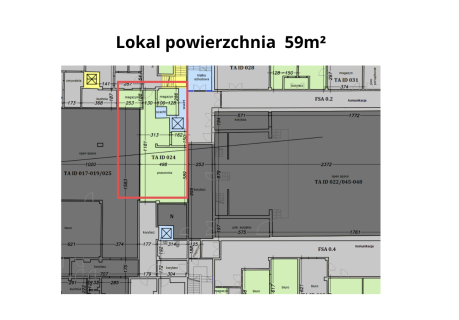 Biuro do wynajęcia, Łódź, 59 m 7. piętro