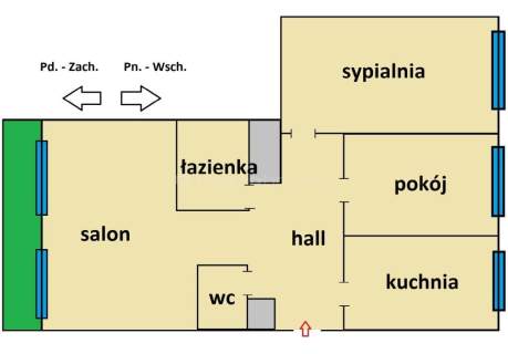 Mieszkanie na sprzedaż, 59,6 m2, Siedlce
