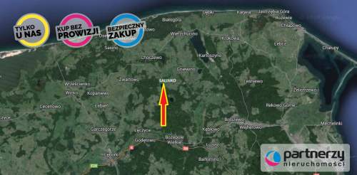 Działka z linią brzegową nad jeziora Salinko