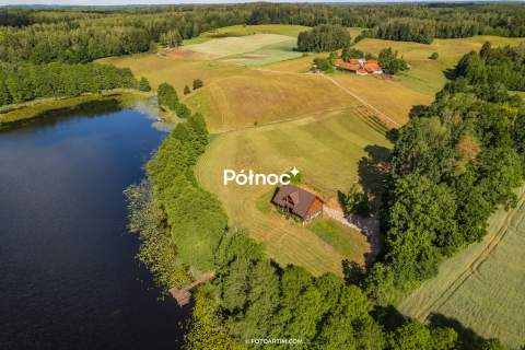 Dom z bala na działce 0,55 HA z linią brzegową