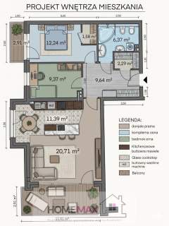 Mieszkanie tzypokojowe z garażem w apartamentowcu