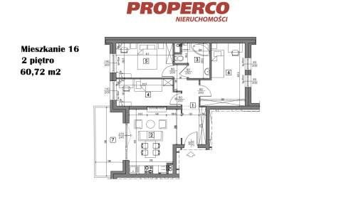 Mieszkanie 4 pok., 60,72 m2, ul. Żeromskiego
