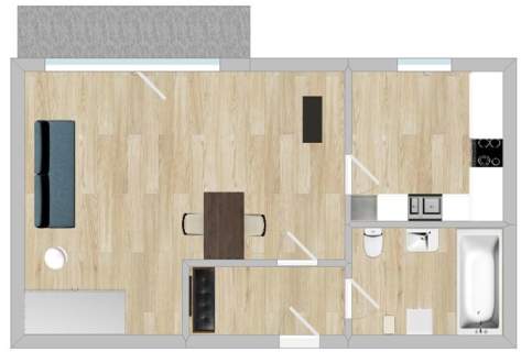 Kawalerka z balkonem, 31m2 - Rogozińskiego 6