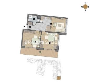 Dostępne mieszkania od 25m2 do 63m2. 
