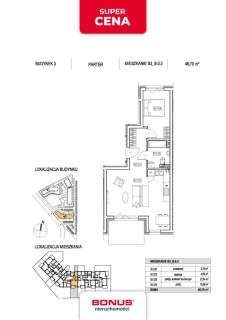 Mieszkanie na sprzedaż, 48,7 m2, Szczecin