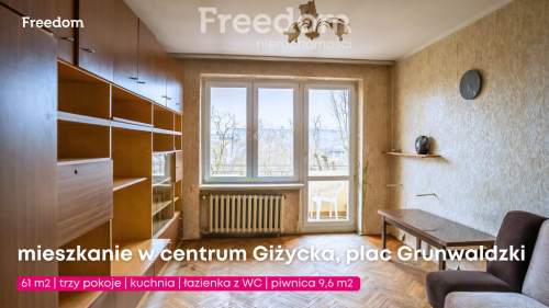 Centrum Giżycka mieszkanie 3 pokoje 61 m2