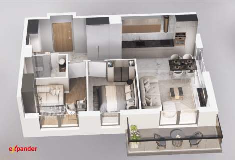 3 pokoje Balkon 6,75 m Bez PCC 565 tys.