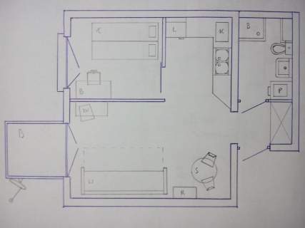 kawalerka sypialnia balkon al Kromera