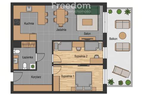 Nowe - 3 pokojowy apartament