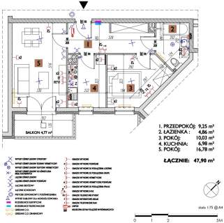 Wynajem mieszkanie 2 pokoje 48m 2 Franczaka Lalka