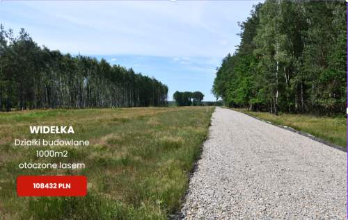 Działki 10a pod zabudowę pod lasem- Widełka