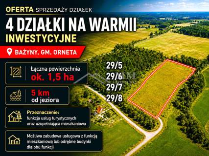 WARMIA. 1,5 ha POD INWESTYCJĘ TURYSTYCZNĄ