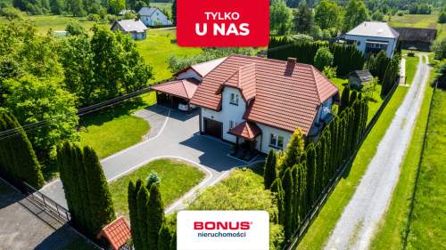 Dom z osobnym garażem na 2 auta na pięknej działce