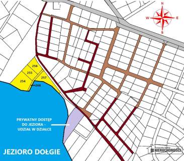 Dostęp do jeziora Dołgie, ok.190 m linii brzegowej
