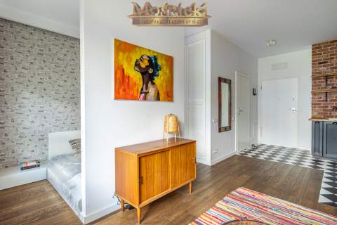 Designerska kawalerka garaż w Miasteczku Wilanów