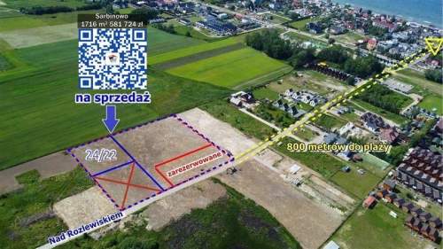 Sarbinowo działka pod dom/biznes 800 m od morza