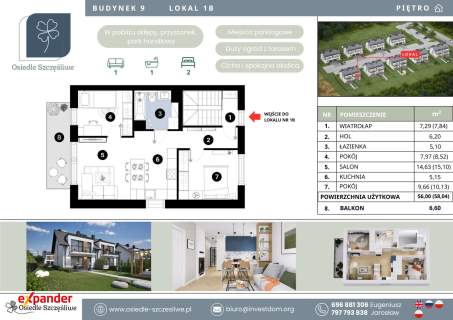 3 pokoje/balkon/poddasze do adaptacji/2 miejsca postojowe w cenie