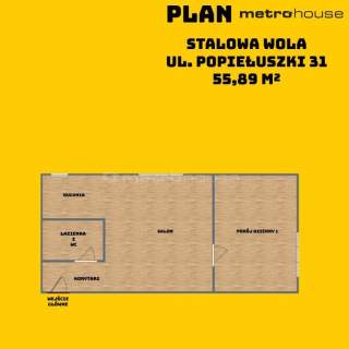Mieszkanie na parterze ul. Popiełuszki /55,89m2/