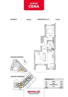 Mieszkanie na sprzedaż, 47,46 m2, Szczecin