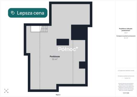 4 pokoje poddasze 40 m balkon Gdańsk