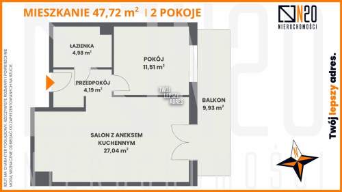 Żabiniec - 2 pokoje z dużym balkonem