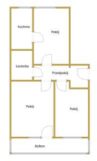 3 pokoje, balkon, piwnica LSM