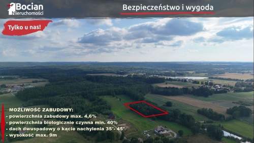 Duża działka pod rezydencję blisko lasu Łapino 