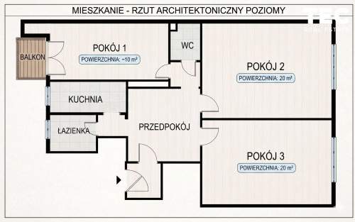 83 m 3 pokoje osobna kuchnia