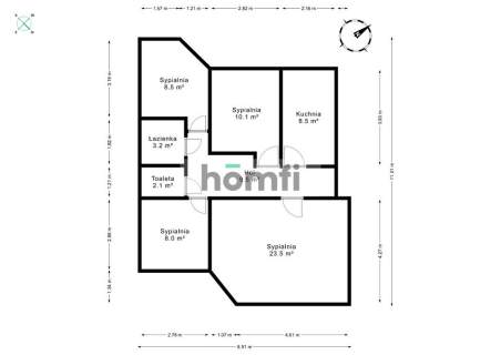 Wynajem 4 pok. 73m2 Mokotów Stegny zielono