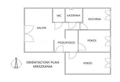 os. Zachód, rozkładowe 3 pokoje z balkonem