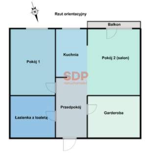 2-pokojowe mieszkanie z balkonem Przestronna garderoba Piwnica