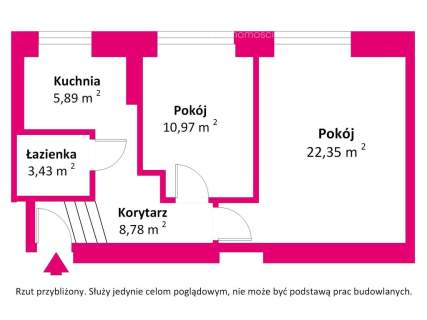 Duże mieszkanie dwupokojowe - Trzcianka