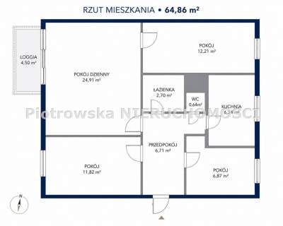 Mieszkanie na sprzedaż, 72,7 m2, Sieradz