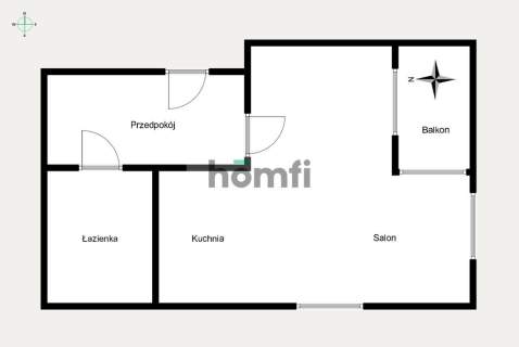 Studio 42m2 z balkonem Stańczyka Bronowice