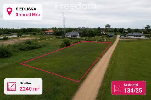Działka 2240 m WZ na dom 3 km od Ełku