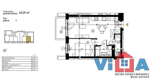 2-POKOJOWE MIESZKANIE W APARTAMENTOWCU 